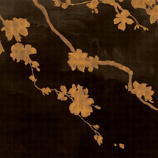 Phillip Jeffries | Haiku Energized Ember on Oro Gilded Metallic Leaf