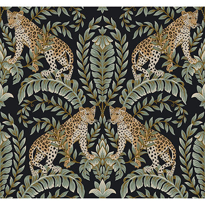 York Wallpaper - Jungle Leopard