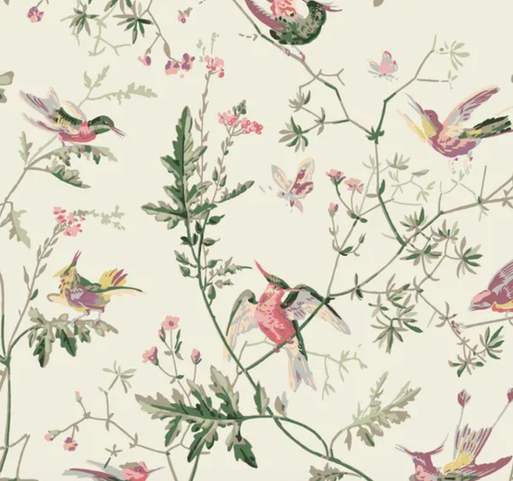 Lee Jofa | Fabric | Hummingbirds Cotton Print - Classic Multi