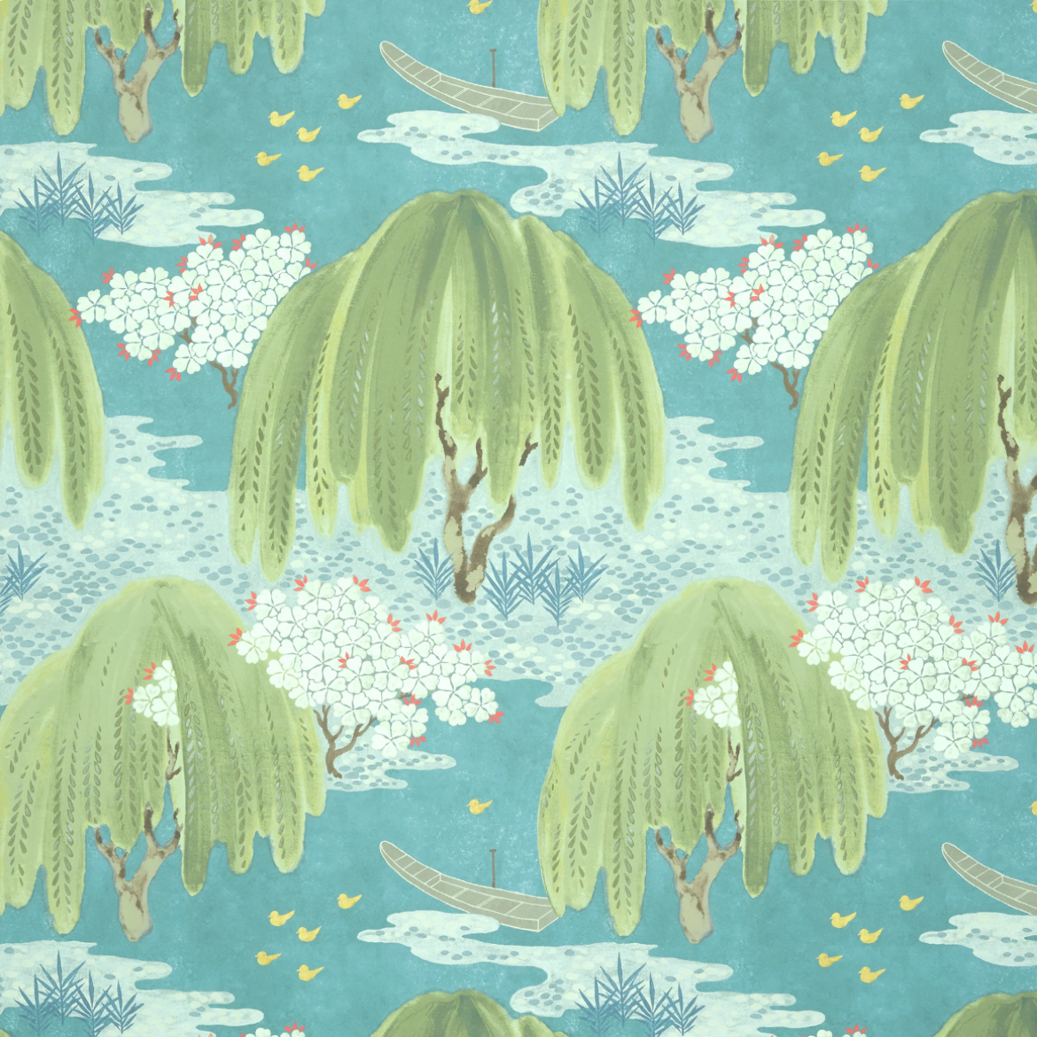 Anna French | Willow Tree Wallpaper | Turquoise