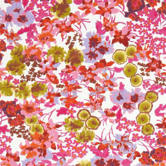 Harlequin | Wildflower Meadow Wallpaper | Carnelian/Spinel/Pearl